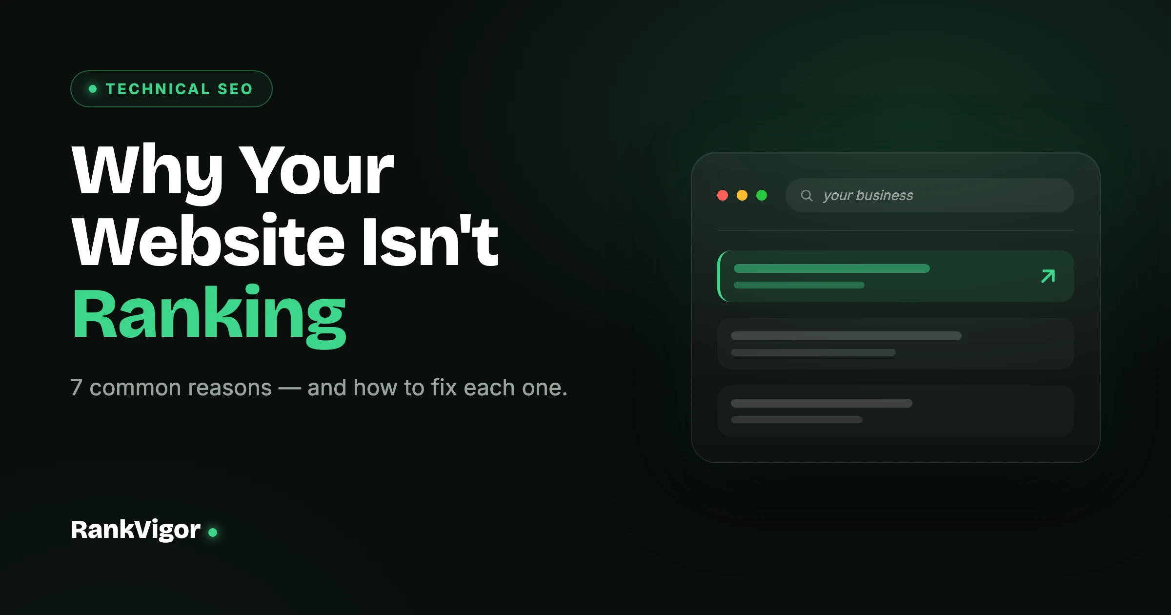Why Is My Website Not Ranking on Google? 7 Common Reasons (And How to Fix Them) preview